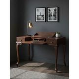 Gazzini Furniture Roma Rustik Klasik Ahşap Çalışma Masası - 123x68 - Ceviz