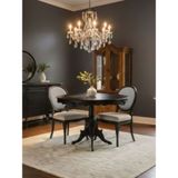 Gazzini Furniture Royal King Ingiliz Still Yuvarlak Ahşap Oymalı Yemek Masası - Siyah - 120x120