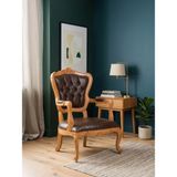 Gazzini Furniture Royal Klasik Ahşap Işlemeli Berjer - Naturel
