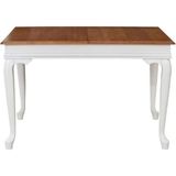 Gazzini Furniture Rustik Açılır Yemek Masası 80X120 - Beyaz - Ceviz - 120 x 80