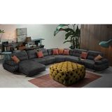 Gazzini Furniture Sarı Kare Chester Model Kapitoneli Orta Puf - 73 x 73 - Altın