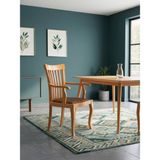 Gazzini Furniture Sheriff Amerikan Retro Kolçaklı Ahşap Sandalye - Natural