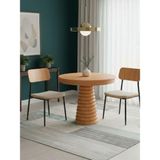 Gazzini Furniture Spirra Açılır Yuvarlak Ahşap Yemek Masası 100X100 - Naturel