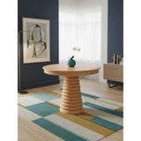 Gazzini Furniture Spirra Açılır Yuvarlak Ahşap Yemek Masası 120X120 - Naturel