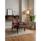 Gazzini Furniture Tai Iskandinav Ahşap Kolçaklı Berjer - Beyaz - Siyah