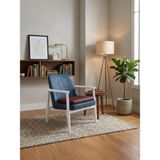 Gazzini Furniture Tai Iskandinav Ahşap Kolçaklı Berjer - Beyaz