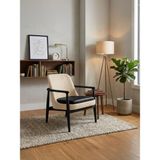 Gazzini Furniture Tai Iskandinav Ahşap Kolçaklı Berjer - Siyah