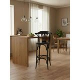 Gazzini Furniture Thonet Kolçaklı Ahşap Bar Sandalyesi - Siyah