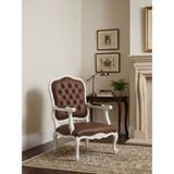 Gazzini Furniture Throne Fransız Still Klasik Ahşap Berjer - Beyaz