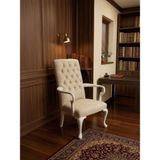 Gazzini Furniture Torino Klasik Ahşap Berjer - Beyaz