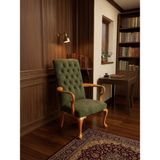 Gazzini Furniture Torino Klasik Ahşap Berjer - Naturel