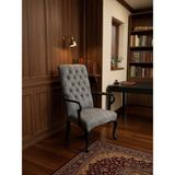 Gazzini Furniture Torino Klasik Ahşap Berjer - Siyah