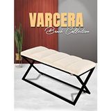 Gazzini Furniture Varcera V2 Siyah Çapraz Metal Ayaklı Bench Puf Çok Renkli