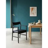 Gazzini Furniture Vega Kolçaklı Ahşap Sandalye - Siyah