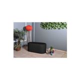 Gazzini Furniture Velluto Lungo Lounge Antrasit Puf - 90cm Oval Dekoratif Puf Koltuk