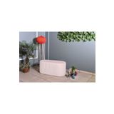Gazzini Furniture Velluto Lungo Lounge Beyaz Puf - 90cm Oval Dekoratif Puf Koltuk