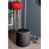 Gazzini Furniture Venice Teddy Puf, Silindir Antrasit