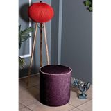 Gazzini Furniture Venice Teddy Puf, Silindir Mor
