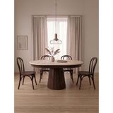 Gazzini Furniture Vera Traverten Oval Açılır Mutfak Masası - Ceviz - 70x110+30