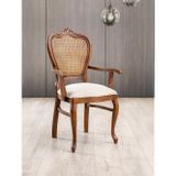 Gazzini Furniture Versailes Hazeranlı Kolçaklı Oymalı Klasik Ahşap Sandalye