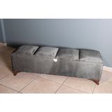 Gazzini Furniture Vetra V2 Gri Sandıklı Puf - Dilimli Model 140cm Sandıklı Bench - 40 x 140cm