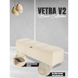 Gazzini Furniture Vetra V2 Sandıklı Puf - Beyaz Dilimli Model Sandıklı Bench Puf - Sandıklı Yatak Ucu Bankı 40x140 cm