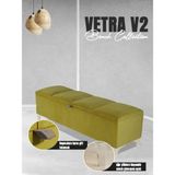 Gazzini Furniture Vetra V2 Sandıklı Puf Hardal Dilimli Model Sandıklı Bench Sandıklı Yatak Ucu Bankı - 40 x 140cm