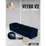Gazzini Furniture Vetra V2 Sandıklı Puf - Mavi Dilimli Model Sandıklı Bench Puf - Sandıklı Yatak Ucu Bankı 40x140 cm