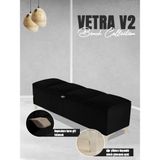 Gazzini Furniture Vetra V2 Sandıklı Puf Siyah Dilimli Model Sandıklı Bench Sandıklı Yatak Ucu Bankı - 40 x 140cm