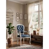 Gazzini Furniture Victoria Kolçaklı Klasik Ahşap Berjer - Beyaz