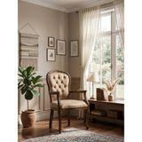 Gazzini Furniture Victoria Kolçaklı Klasik Ahşap Berjer - Ceviz