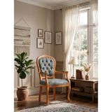 Gazzini Furniture Victoria Kolçaklı Klasik Ahşap Berjer - Naturel