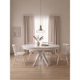 Gazzini Furniture Vintera Açılır Oval Ahşap Mutfak Masası 80X120 - Beyaz - 80x120+30