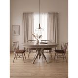Gazzini Furniture Vintera Açılır Oval Ahşap Mutfak Masası 80X120 - Kapuçino - 80x120+30