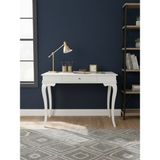 Gazzini Furniture Wellington Rustik Ahşap Çalışma Masası 70X110 - 110x70 - Beyaz