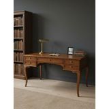 Gazzini Furniture Winchester Rustik Still Çekmeceli Ahşap Çalışma Masası 75X140 - 140x75 - Ceviz
