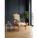 Gazzini Furniture Winchester Rustik Still Klasik Ahşap Berjer - Naturel