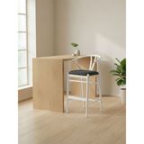 Gazzini Furniture Windsor Iskandinav Ahşap Bar Sandalyesi - Beyaz