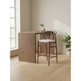 Gazzini Furniture Windsor Iskandinav Ahşap Bar Sandalyesi - Ceviz