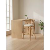 Gazzini Furniture Windsor Iskandinav Ahşap Bar Sandalyesi - Natural