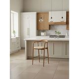 Gazzini Furniture Zodiac Ahşap Bar Sandalyesi - Natural - Krem