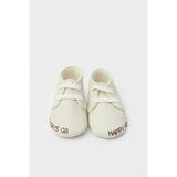 GB Baby Bg Store Erkek Bebek Beyaz Patik %100PVC Malzemeden Kaymaz Taban ve Nefes Alabilir Kumaş 19 Numaralı