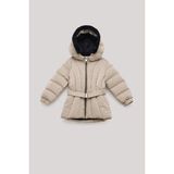 GB Baby Bg Store Kız Bebek Bej Kapüşonlu Mont Uzun Kol Slim Fit Orta Kalınlık - 18 Ay