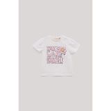 GB Baby Bg Store Kız Bebek Beyaz T-Shirt Bisiklet Yaka Regular Fit Tasarım Yumuşak Pamuk Karışımı - 6 Ay