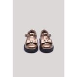 Gb Baby Bg Store Kız Bebek Gold Deri Ayakkabı Düz Taban İle Rahat Ve Şık Kullanım - Altın