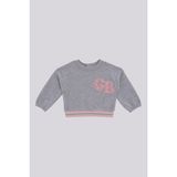 GB Baby Bg Store Kız Bebek Gri Sweatshirt Kısa Kol Standart Yaka Düz Desenli Rahat Tasarım - 2 Yaş