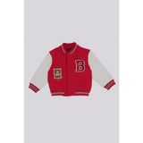 GB Baby Bg Store Kız Bebek Kırmızı Ceket Pamuk Karışımlı Comfort Kalıp Hakim Yaka Günlük Stil - 6 Ay