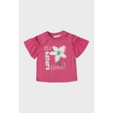 GB Baby Bg Store Kız Bebek Pembe T-Shirt Standart Kol Bisiklet Yaka Orta Kalınlıkta Örme Kumaş - 9 Ay