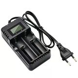 Gbformat Akü Şarj Cihazı Lcd Ekran Lityum İyon Pil Şarj Cihazı Akıllı Hızlı Şarj 2 Yuvalı Kafa Çok Sayıda 3,7 V 26650/18650/14500/16340