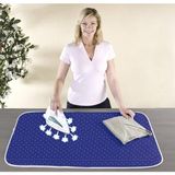 Gbmotion Isıya Dayanıklı Katlanabilir Ütü Minderi – Buhar Geçirmez Tabanlı, 130X65 Cm, Masaya Serilebilir Taşınabilir Ütü Matı - Mavi - 130 x 65 cm